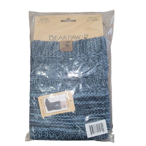 Bearpaw knit acrylic boot toppers Adult One Size - Picture 1 of 7